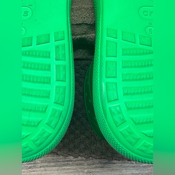 CROCS Classic Crush Waterproof Green Grass Rain Boots Spring W Sz 7 - M Sz 5 - Picture 9 of 13